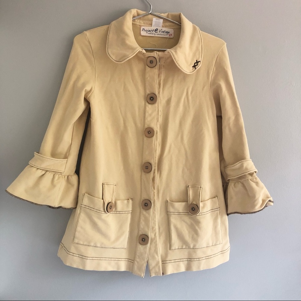 Project E Cream Button-Up Jacket